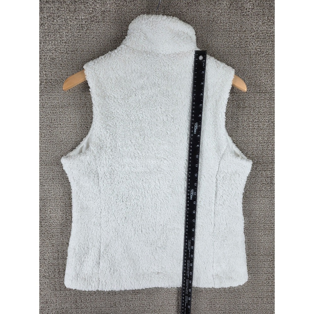 Patagonia Los Gatos Womens Fleece Vest White Full Zip Stand Collar Size‎ Large - Picture 10 of 10